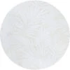 Floor Mat Leaf White 120cm