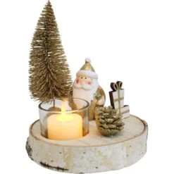 Santa/tree Natural T/light