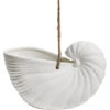 Hanging Planter Shell Lrg White