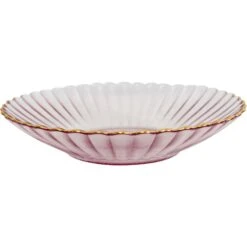 Glass Dish Plum/gold