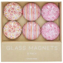 Glass Magnets S/6 Bohemian