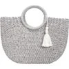 Shopper Basket Woven Pewter