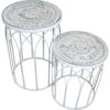 Side Tables White/white S/2