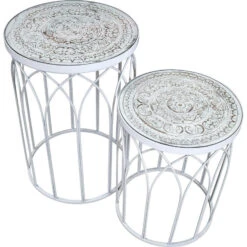 Side Tables White/white S/2