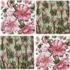 Coasters S/4 Pretty Floral
