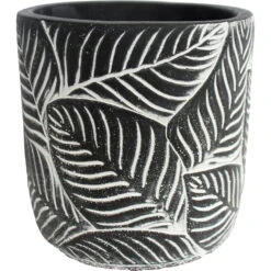 Planter Leaf Wrap Black