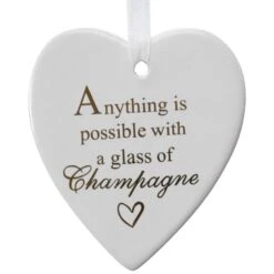 Hanging Heart Champagne Poss