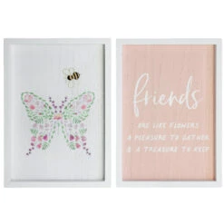 Sign S/2 Friends Butterfly