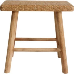 Stool Bench Woven Med Natural