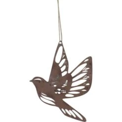 Hanging Bird Rust Sml