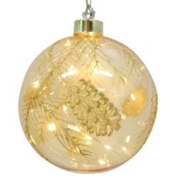 Led Glass Bauble Xl Botanical