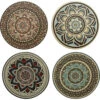 Coasters S/4 Earthy Mandala