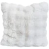Lux Faux Fur Doublesided Cushion White