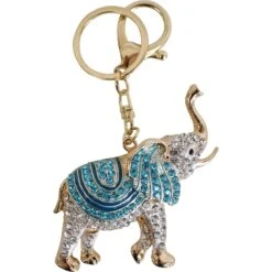 Keyring Elephant Aqua