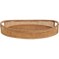 Tray Rattan Oval Natural