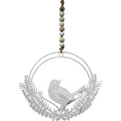 Metal Bird Botannical Wreath