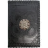 Leather N/book Lrg Black Medal
