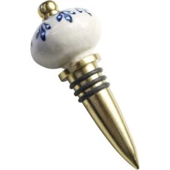 Bottle Stopper Blue And White
