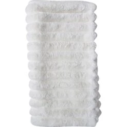 Puffer Faux Fur Throw Winter White