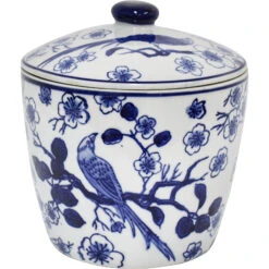 Cannister/planter Blossom/bird Lrg
