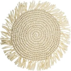 Placemat Raffia Bleach