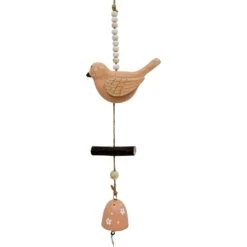 Hanging Bird Bell Peach