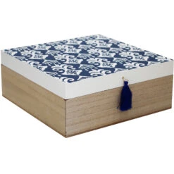 Box Blue Motif Sqre