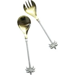 Salad Server Palm B/white