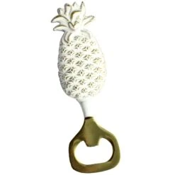 Bottle Opener Pineapple White/brass