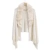 Knitted Wrap Faux Fur