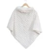Knitted Poncho Faux Fur