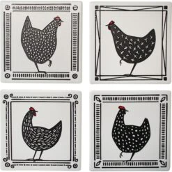 Coasters S/4 Cluckers