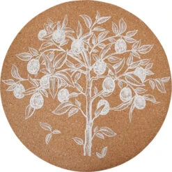 Cork Placemat S/4 Topiary