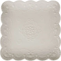 Tray Scallop Fleur Square