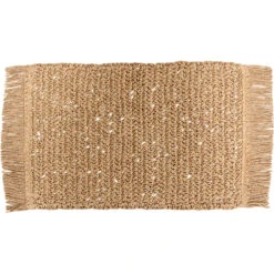 Placemat Fringe Natural Rec
