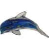 Glass Dolphin Silver/blue