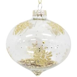 Glass Bauble Bee Glitter