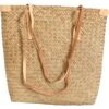 Woven Tote/leather Strap
