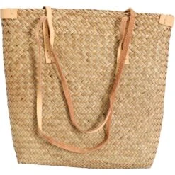 Woven Tote/leather Strap