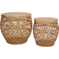 Tables S/2 Portland Rattan Nat
