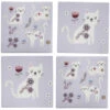 Coasters S/4 Pretty In Purple