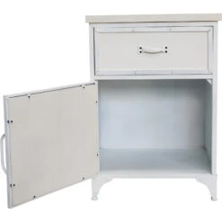 Bedside Metal Timber White -Cozy Homeware Store fd6739f8939878d962007173f47d1258 thumb